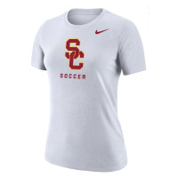 USC Trojans Women's Nike White SC Interlock Soccer Dri-FIT Cotton T-Shirt
